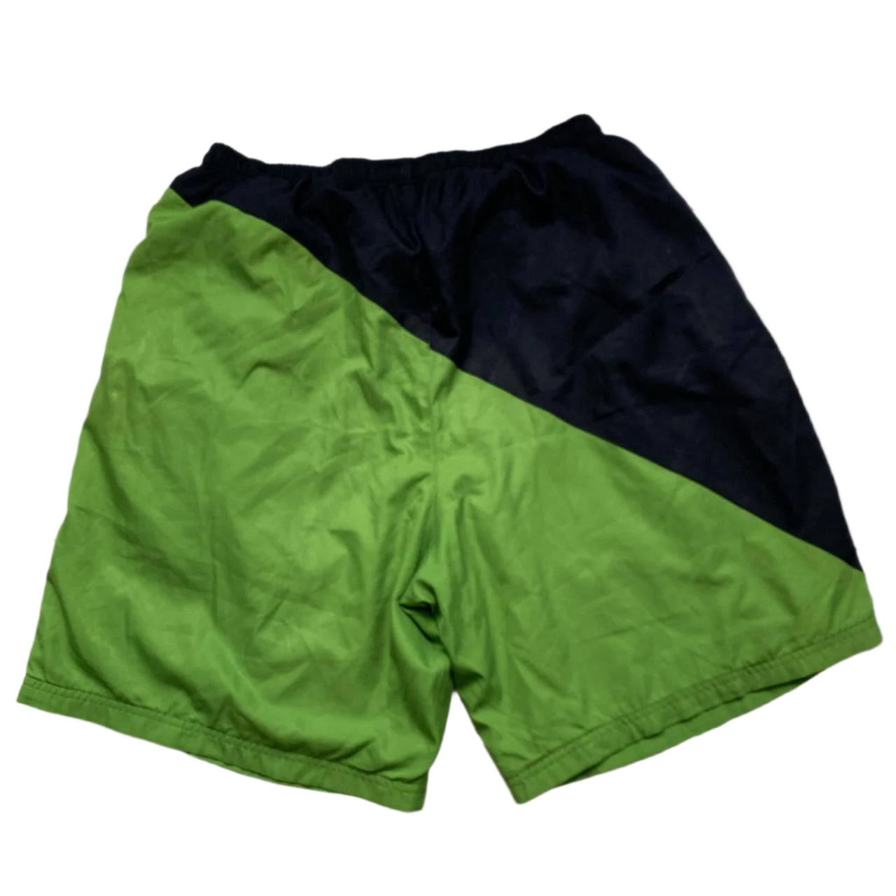 Nike Air Jordan Vintage 90’s Black and Green Shell Trackpant Shorts (L)