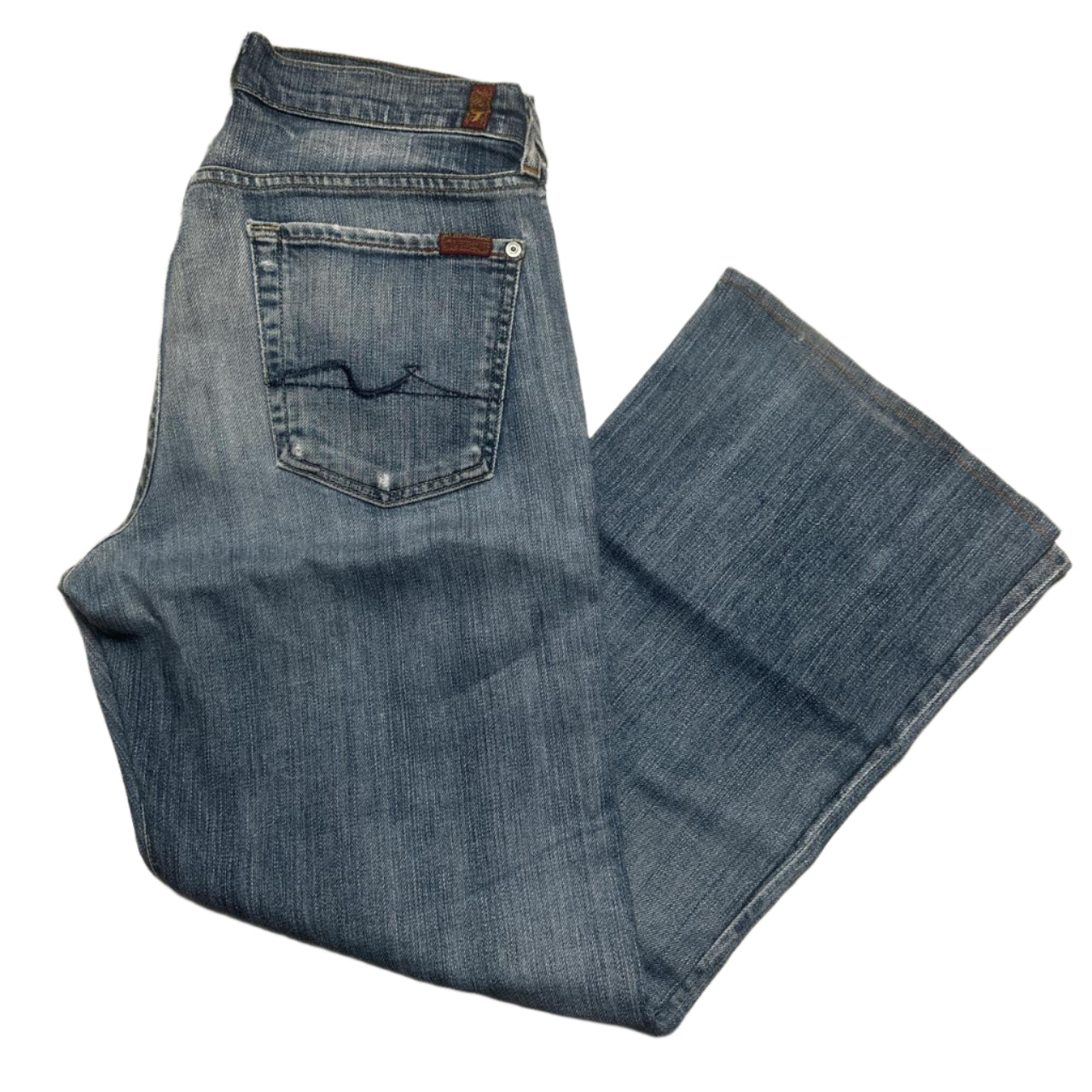 7 For All Mankind Blue Baggy Jeans (W 32)