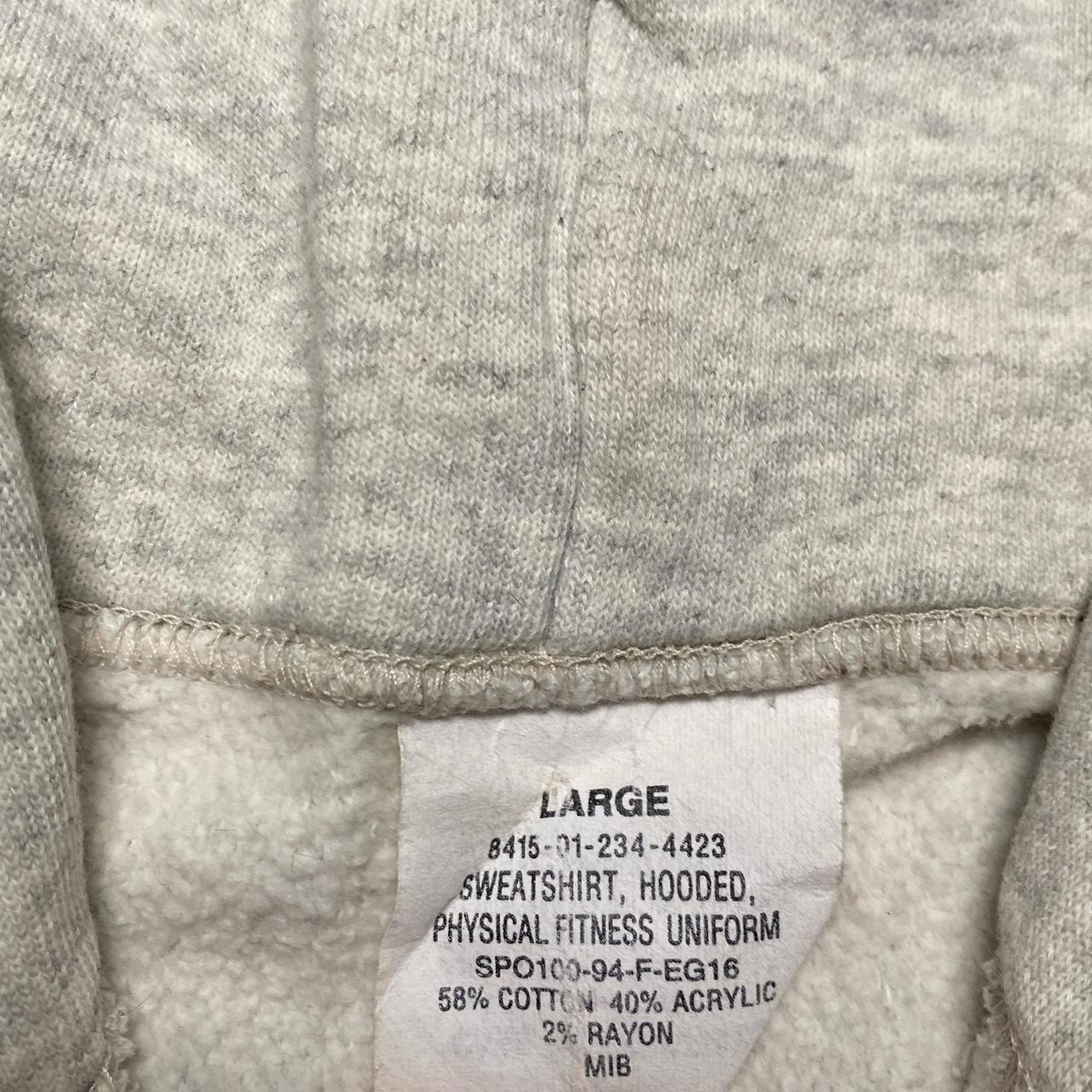 Grey Vintage 90’s Army USA Military Grey and Black Hoodie (L)