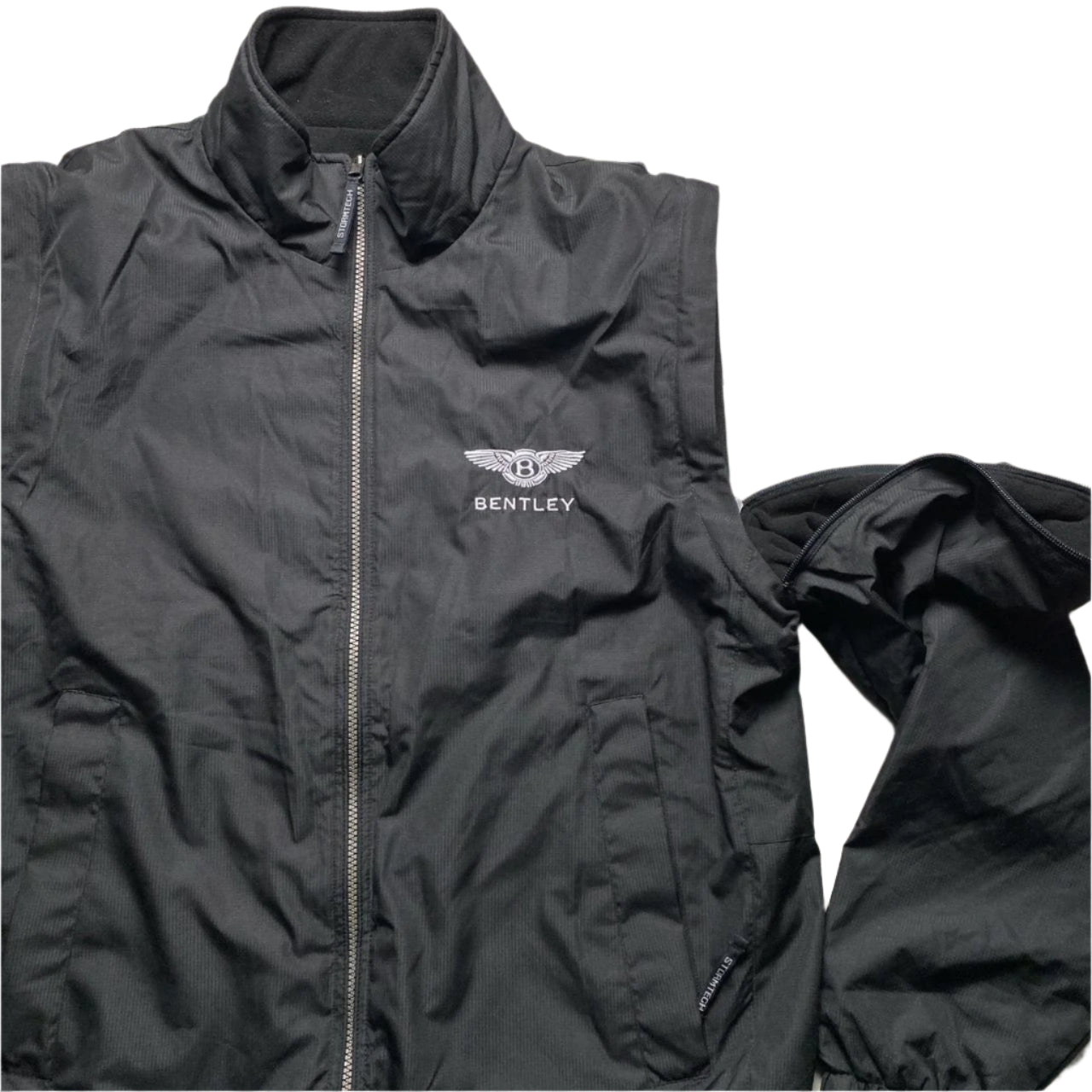 Bentley Black and White Reversible Fleece Jacket and Gilet (M)
