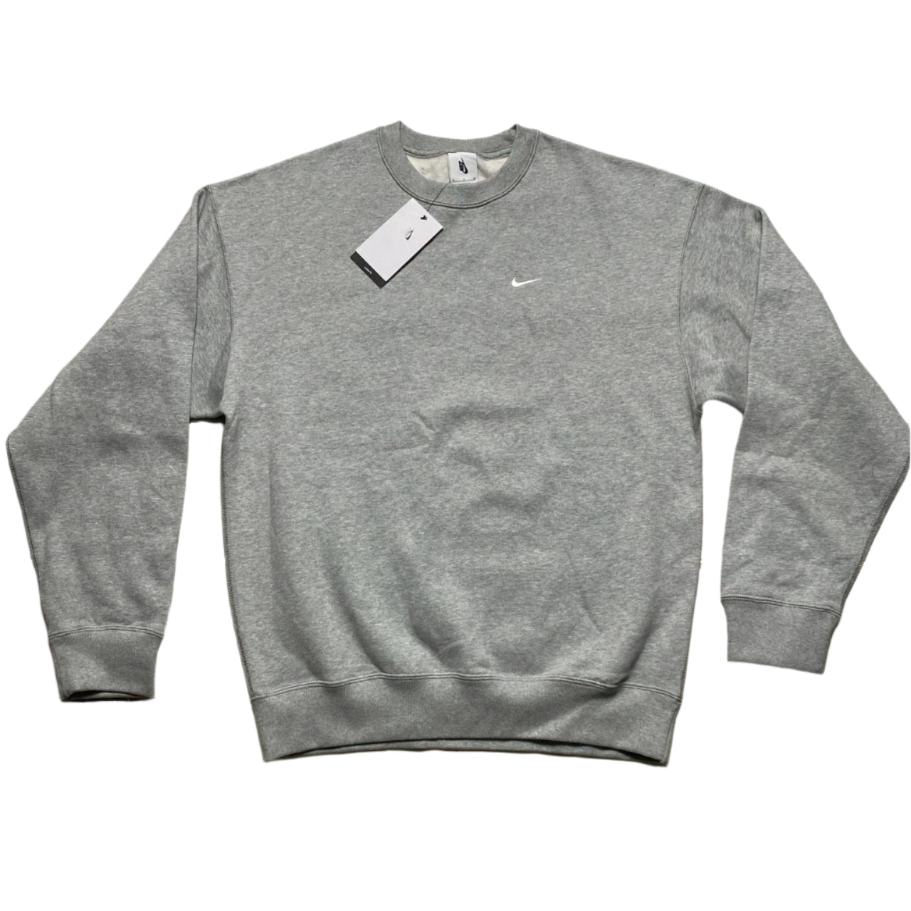 Nike Lab Grey and White Swoosh Crewneck Jumper (S)