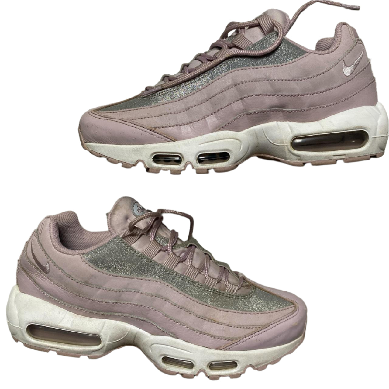 Nike Air Max 95 Pink and Silver Glitter (UK 7)