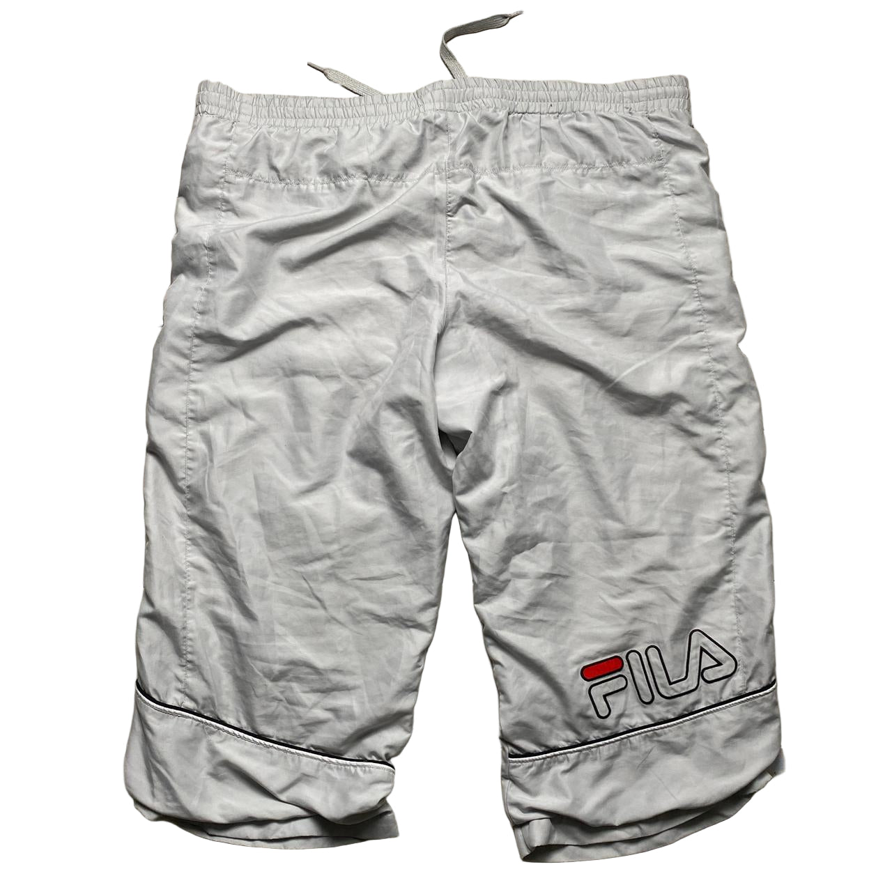 Fila Shell Trackpant Baggy Shorts Silver Black and Red (2XL)