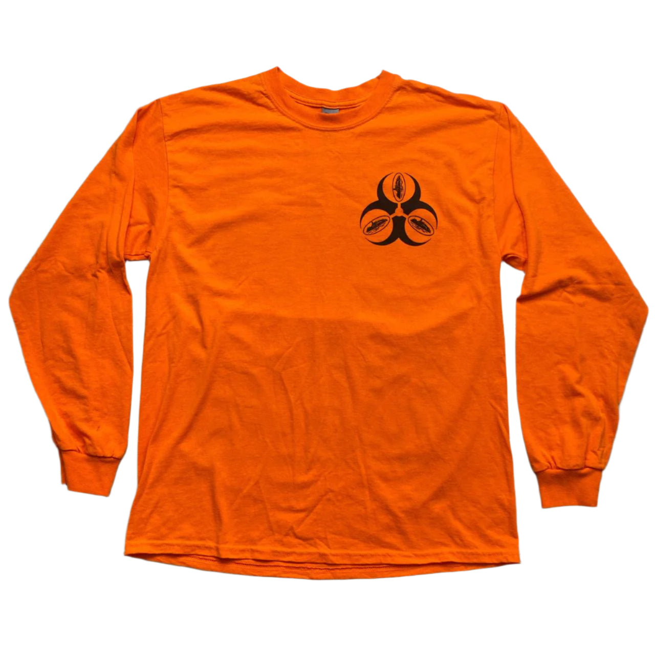 Corteiz Bun Rona Orange and Black Long Sleeve T Shirt (L)