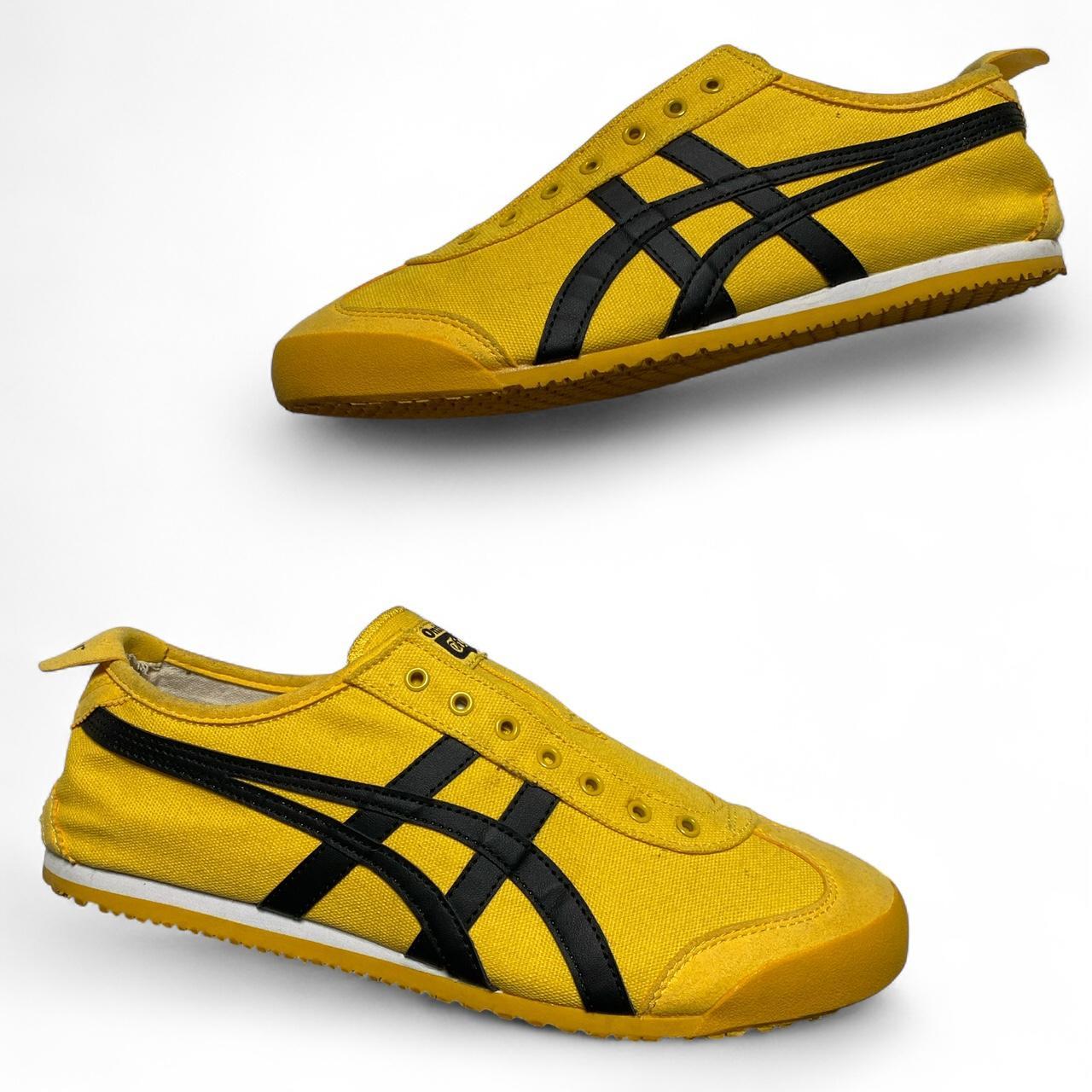 Onitsuka Tiger Mexico 66 Yellow and Black Laceless Trainers (UK 10)