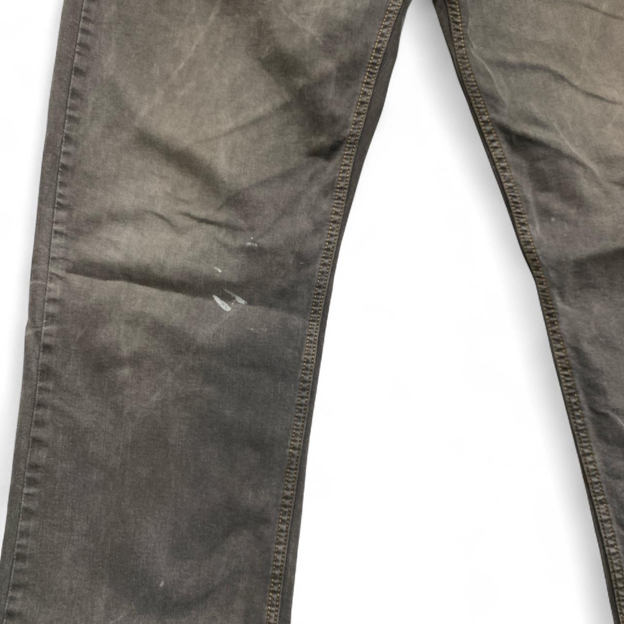 Levis 505 Vintage Distressed Grey Brown Shade Jeans