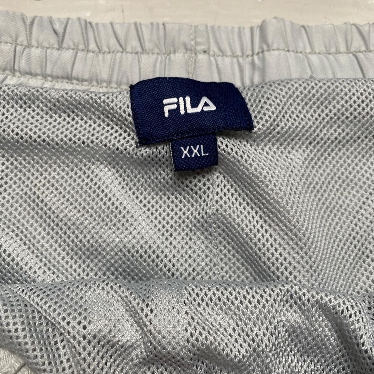 Fila Shell Trackpant Baggy Shorts Silver Black and Red