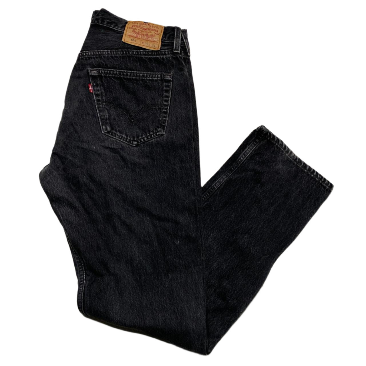 Levis 501 Vintage Grey Baggy Jeans (W 36)