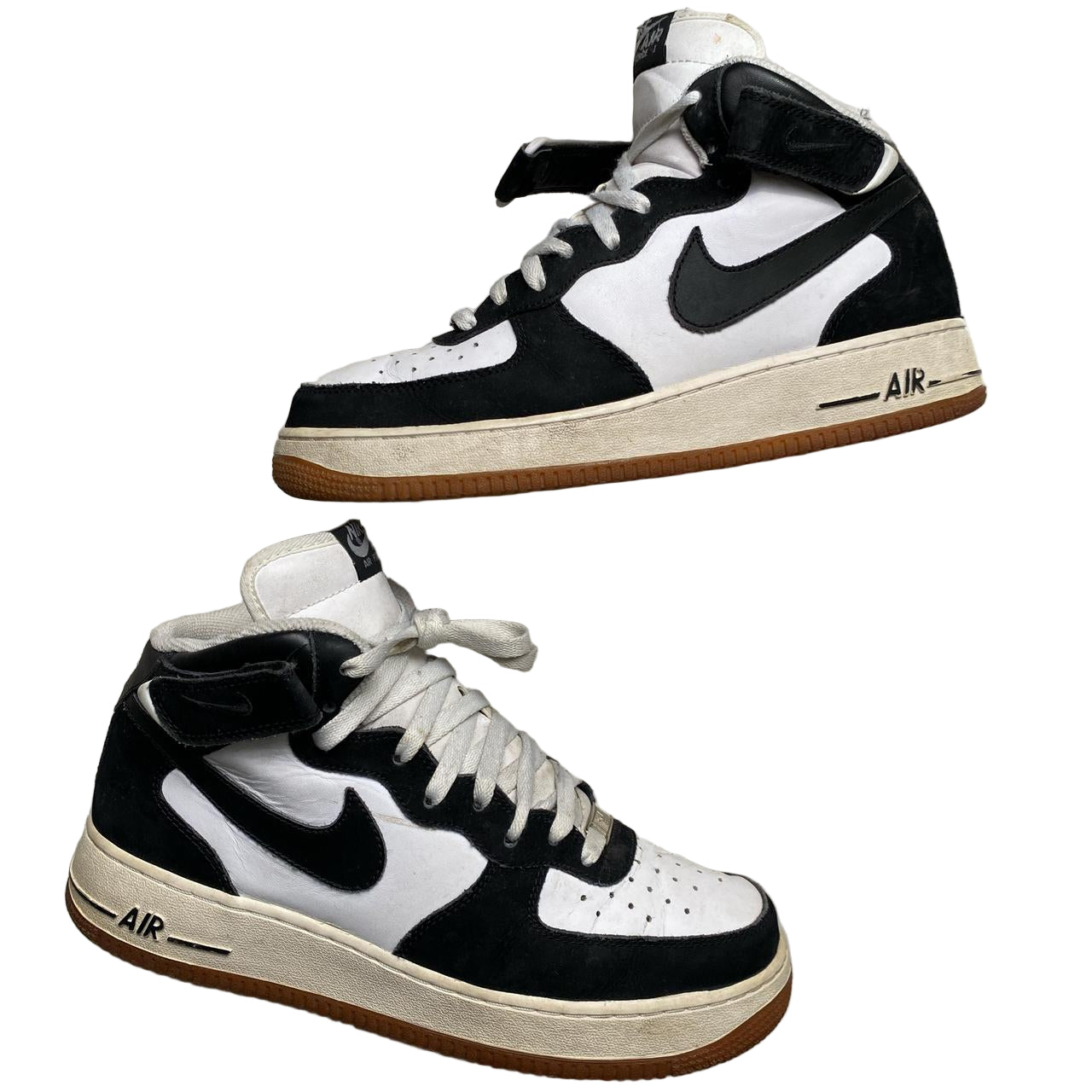 Nike Air Force 1 Mid Vintage Black and White (UK 9)