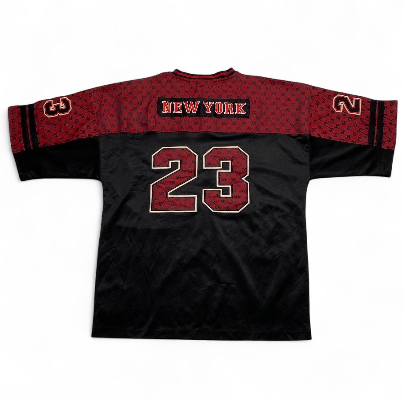 OX Jackpot New York Vintage Gucci Monogram GG Style y2k 90’s Black Red and White Jersey (L)