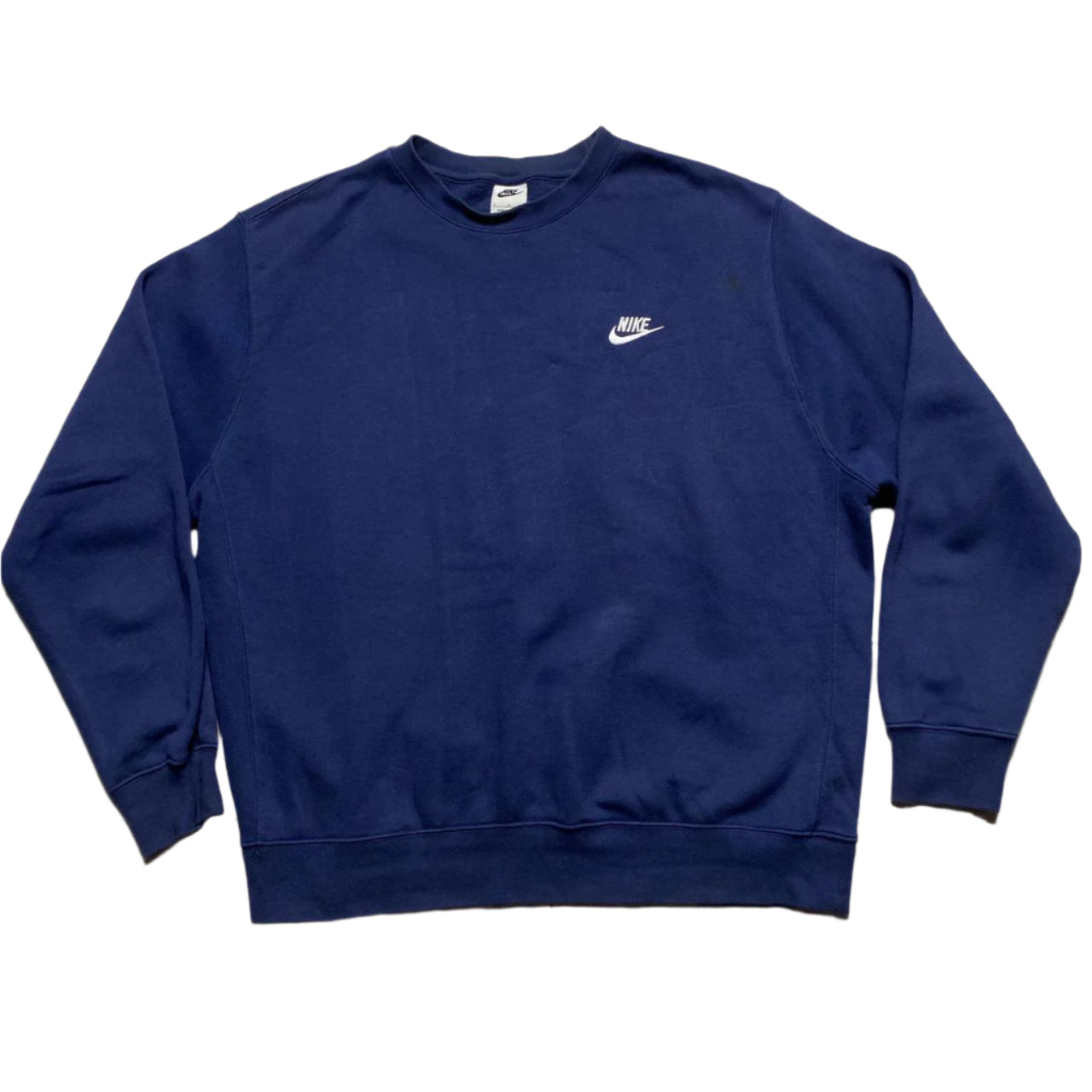 Nike Navy and White Jumper Tracksuit (L)