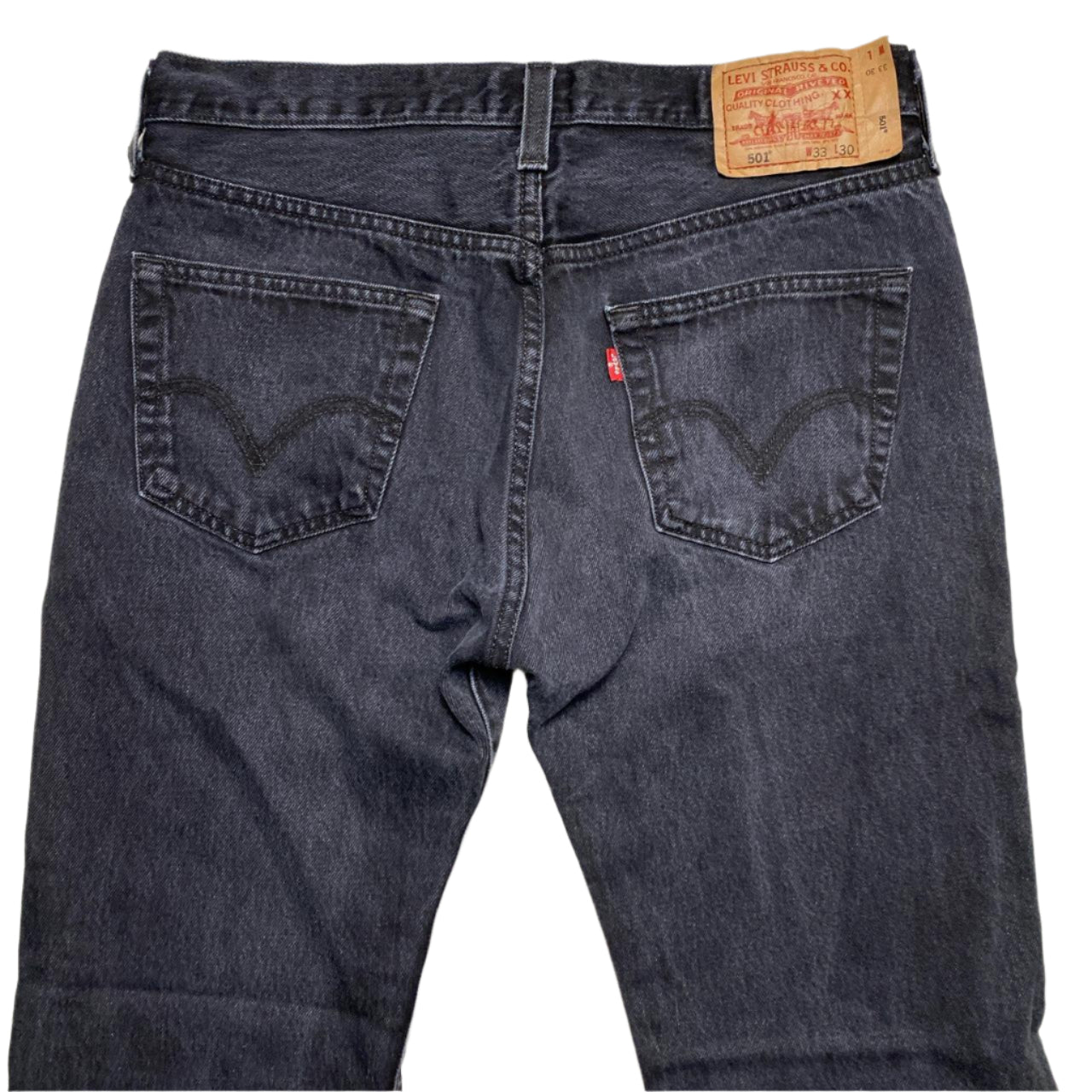 Levis 501 Dark Charcoal Baggy Jeans (W 30)