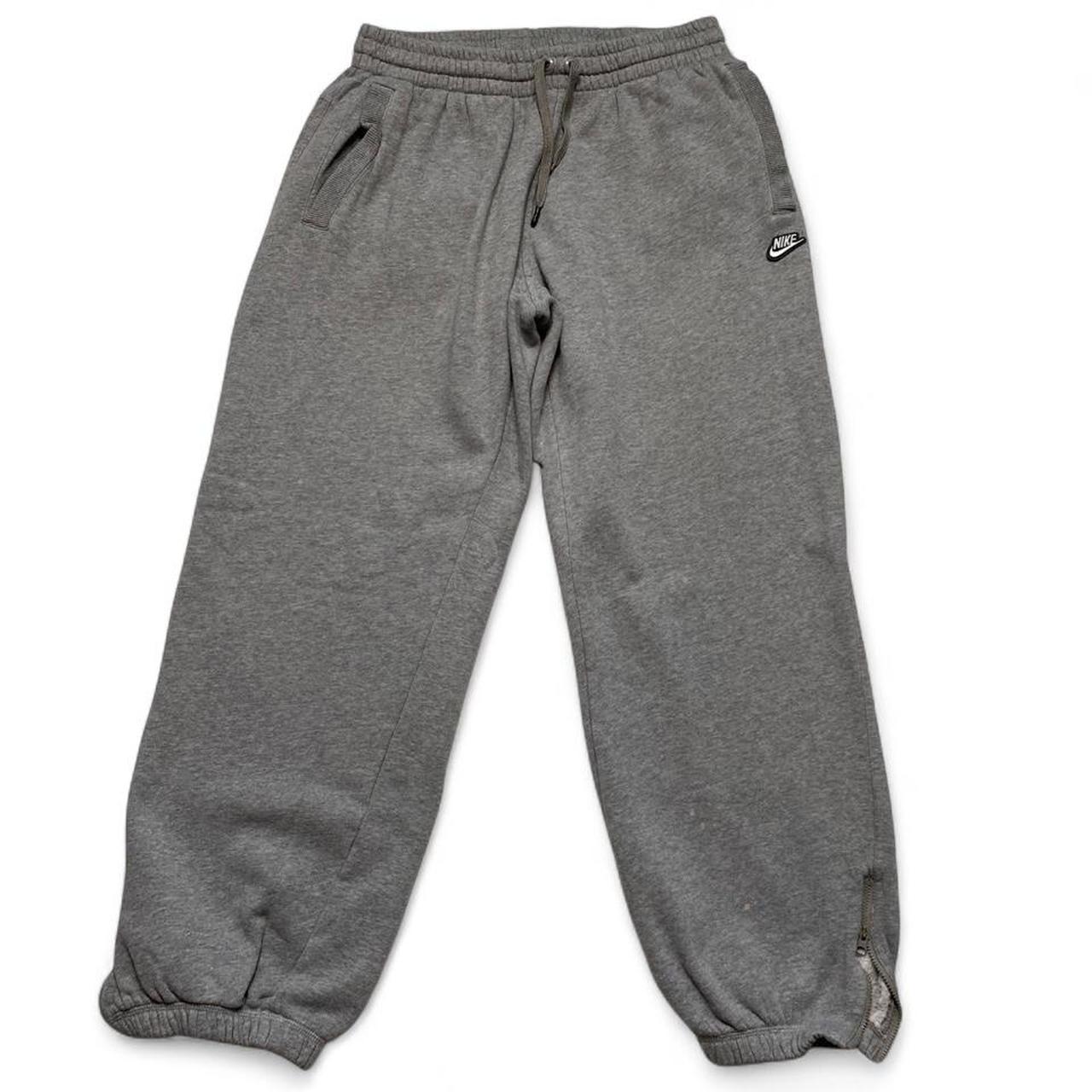 Nike Grey and White Baggy Vintage y2k Joggers (L)