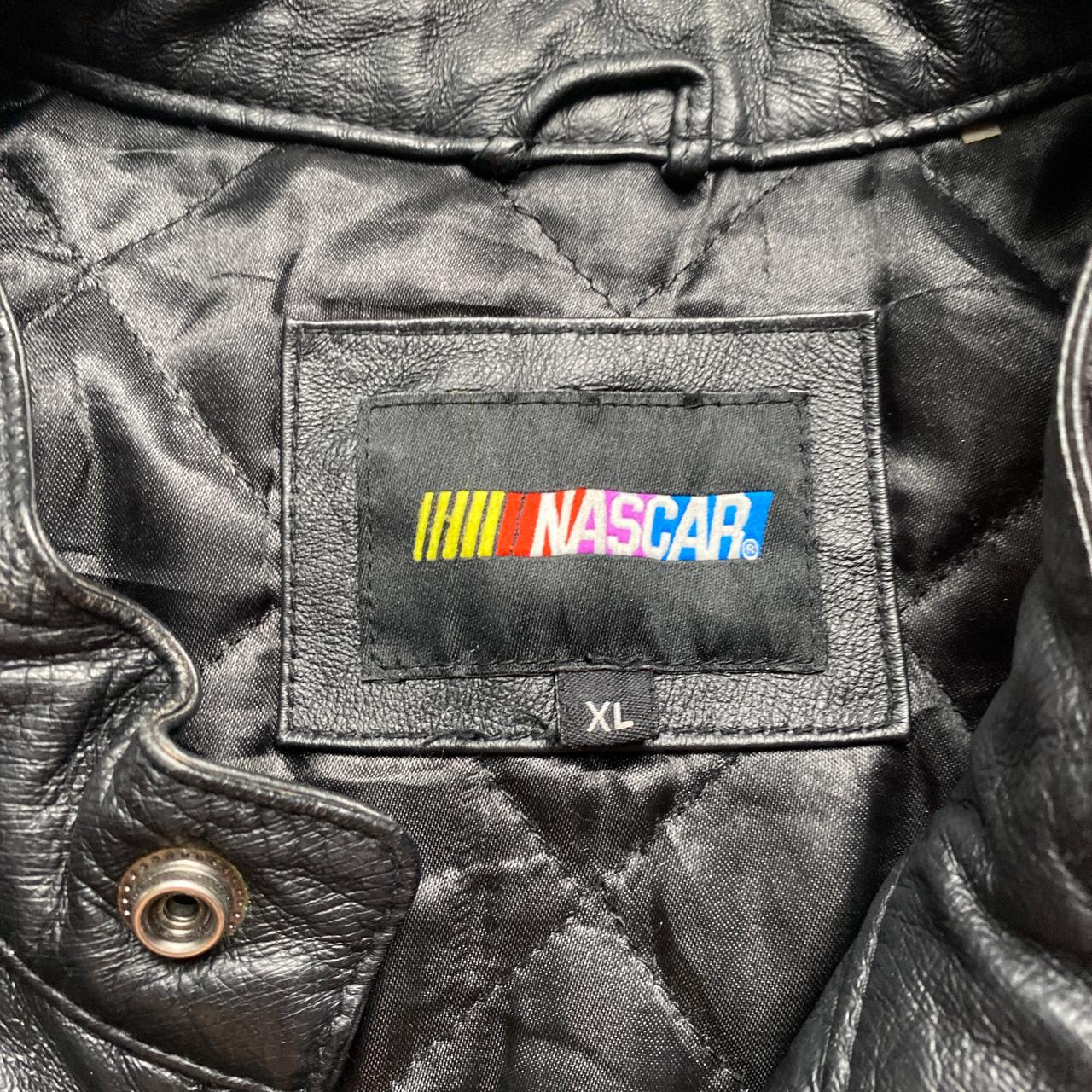 Nascar Tony Stewart 14 Office Depot Black Red and White Vintage Leather Racing Jacket (XL)