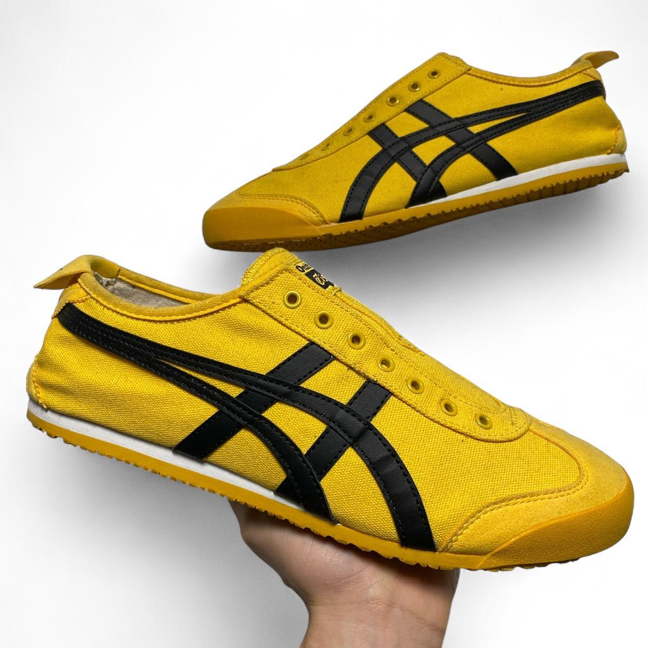 Onitsuka Tiger Mexico 66 Yellow and Black Laceless Trainers (UK 10)