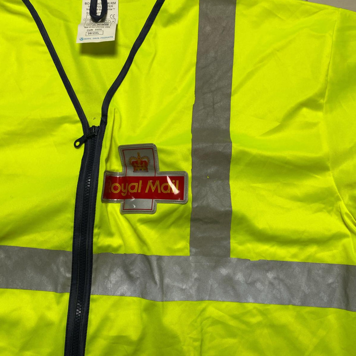 Royal Mail HI Vis Neon and Silver Reflective Over Jacket (2XL)