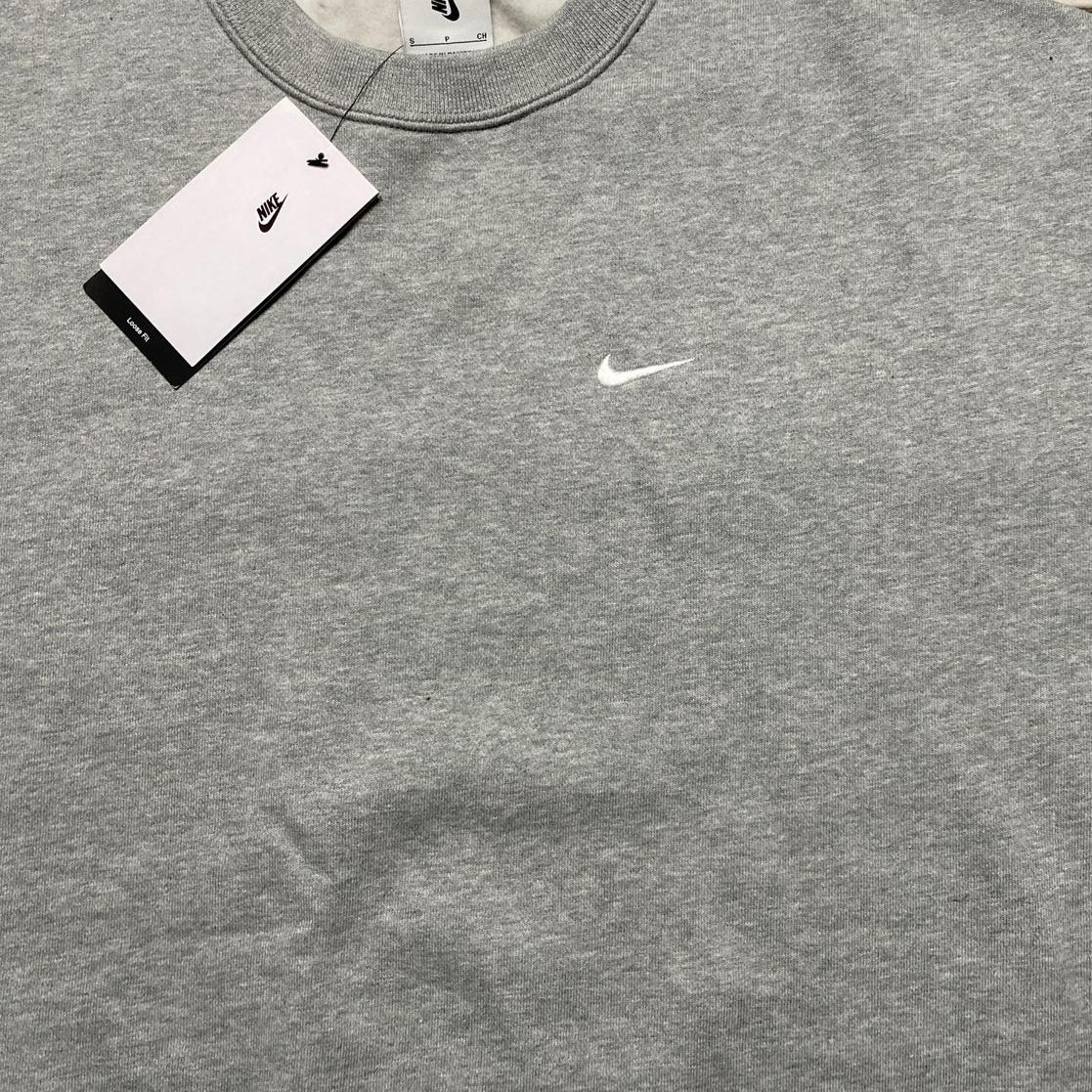 Nike Lab Grey and White Swoosh Crewneck Jumper (S)