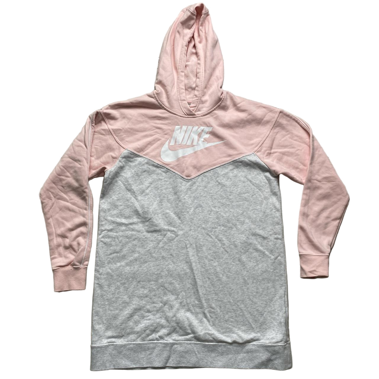 Nike Womens Pink White and Grey Hoodie (S)