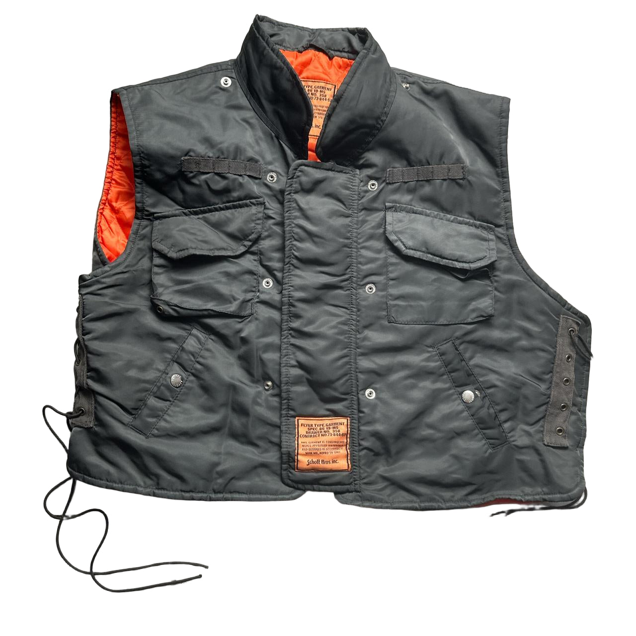 Schott Vintage Vest Gilet Bomber Jacket (L)