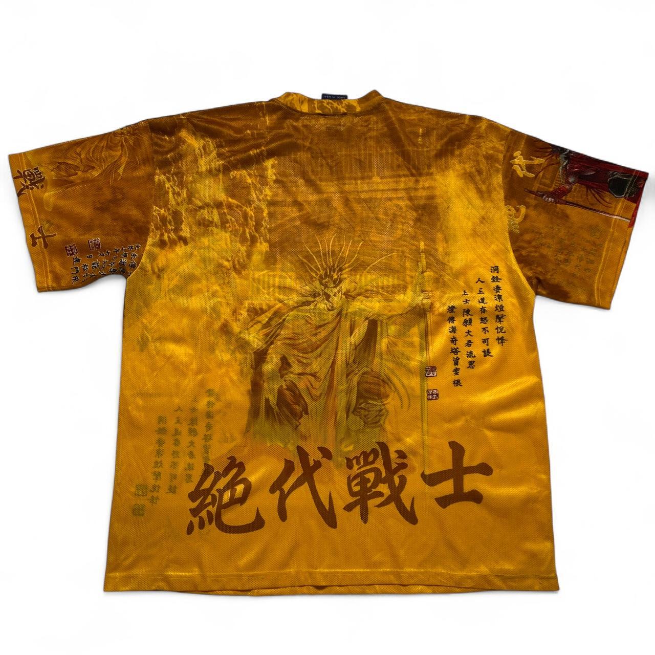 Dare Fox Vintage y2k Anime Japanese Jersey Yellow and Red (2XL)