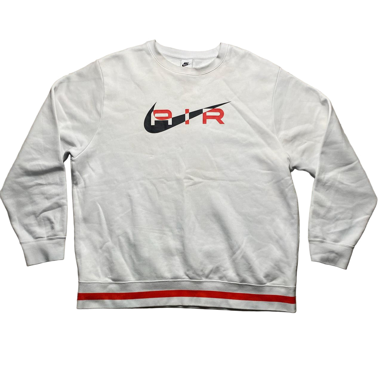 Nike Air Swoosh White Black and Red Jumper (XL)