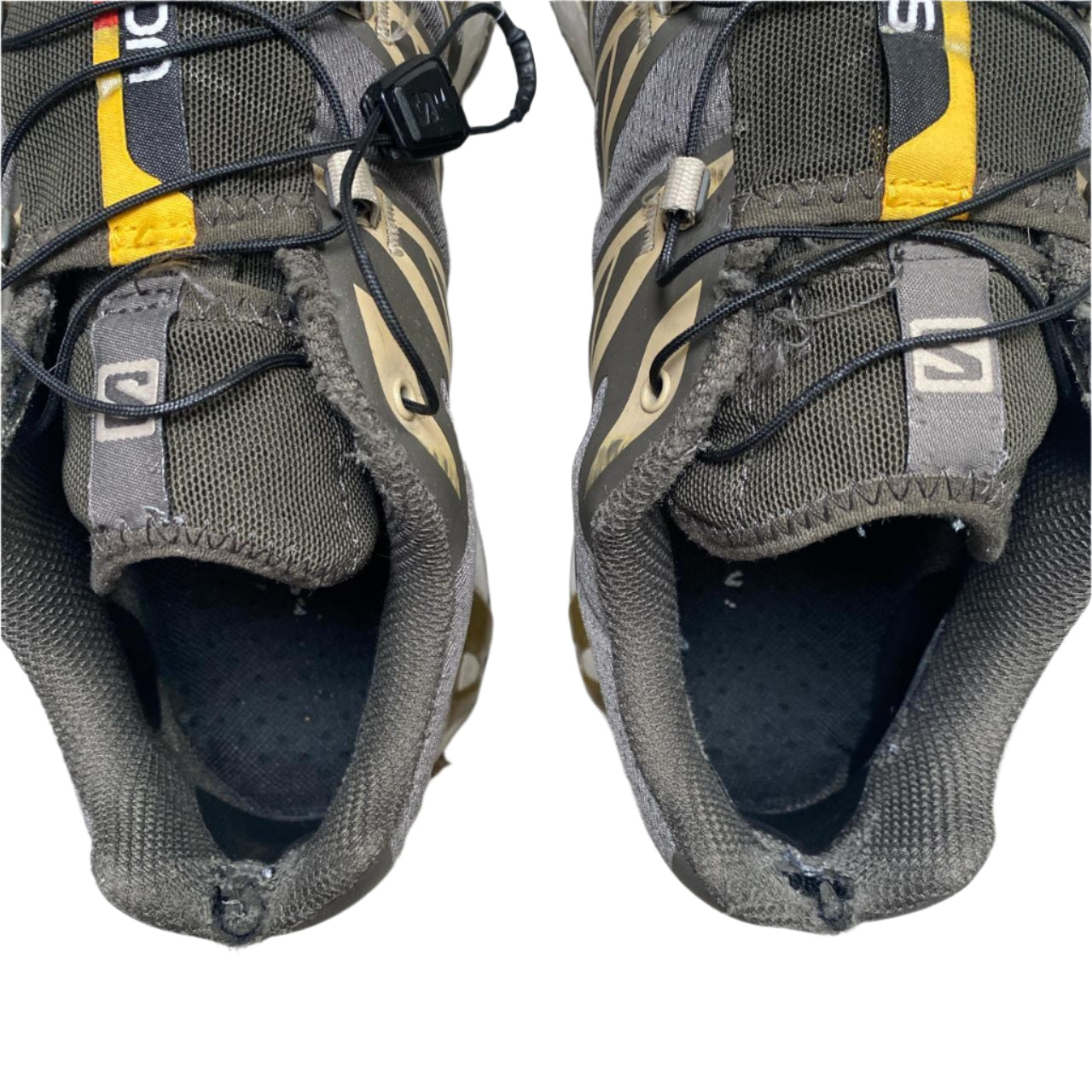 Salomon S-Lab XT6 Soft Ground Khaki Green Cream and White Trainers (UK 9.5)