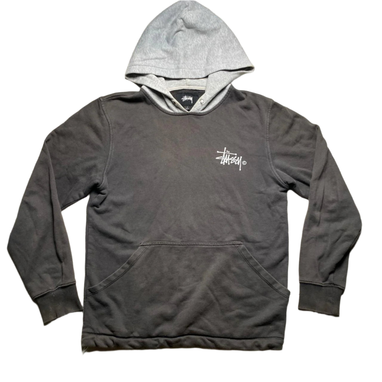 Stussy Grey Two Tone Hoodie (S)