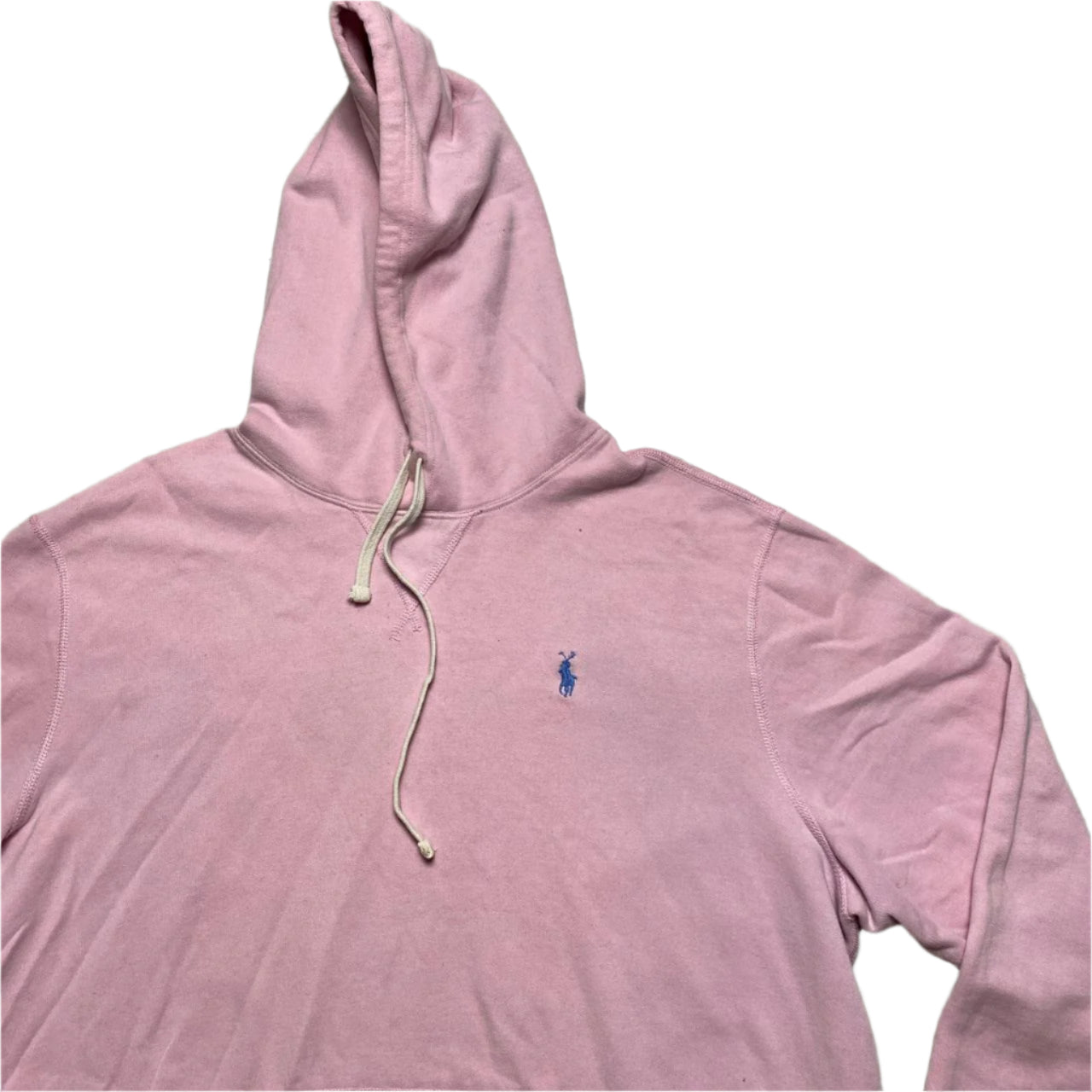 Ralph Lauren Polo Pink and Blue Pony Hoodie (2XL)