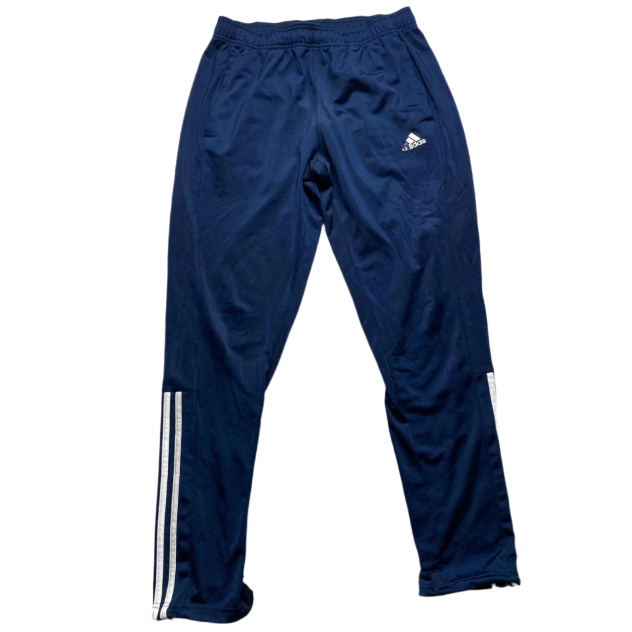 Adidas Navy and White Trackpant Bottoms (M)