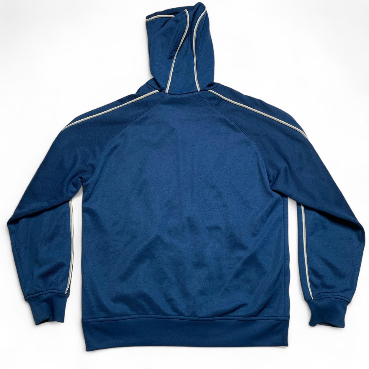 Nike Vintage Y2K Blue and White Tracksuit Jacket Hoodie
