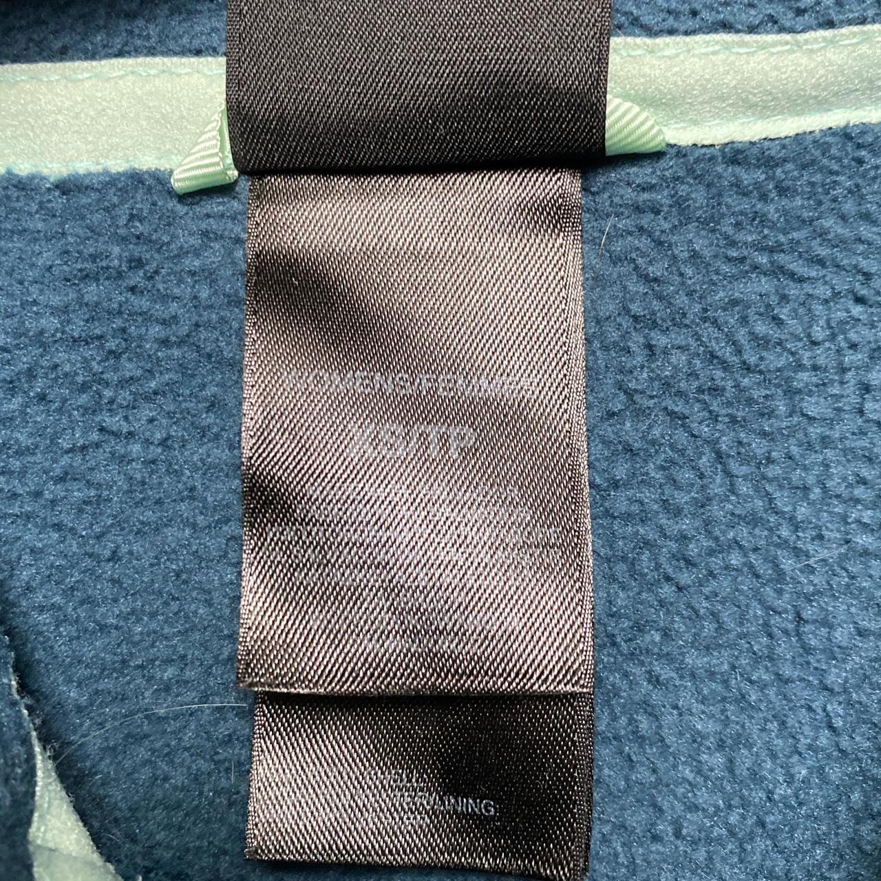The North Face Blue and Grey Zip Fleece Jumper (XS)