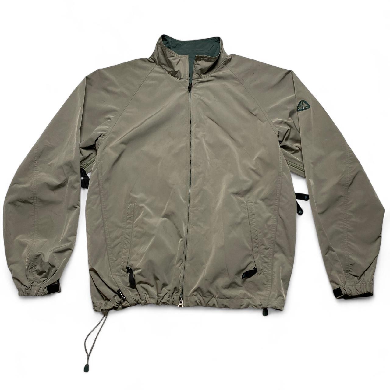 Nike ACG Vintage y2k Light Khaki and Green Shell Windbreaker Jacket (XL)