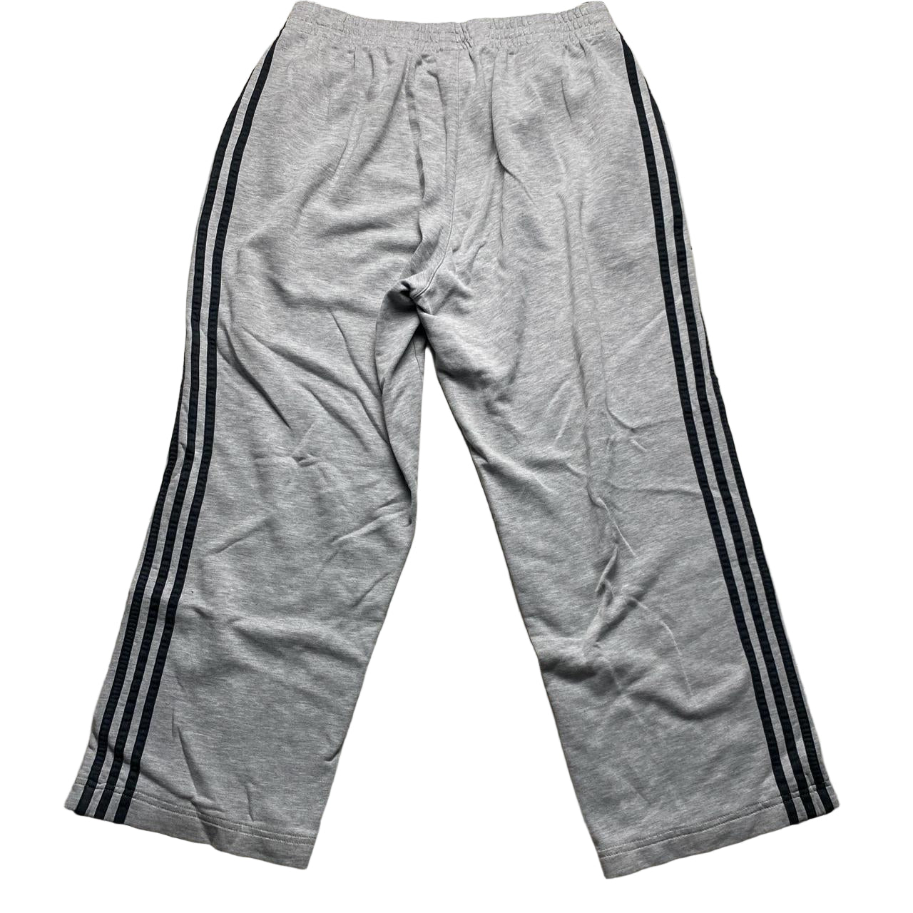 Adidas Performance Essentials Grey and Navy Baggy Joggers (XL)
