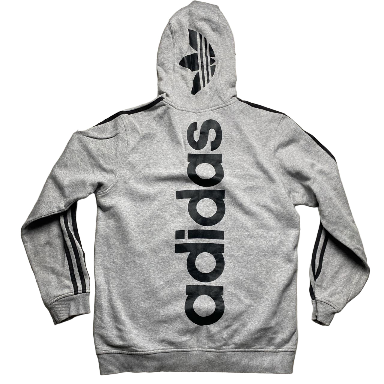 Adidas Grey and Black Hoodie (M)