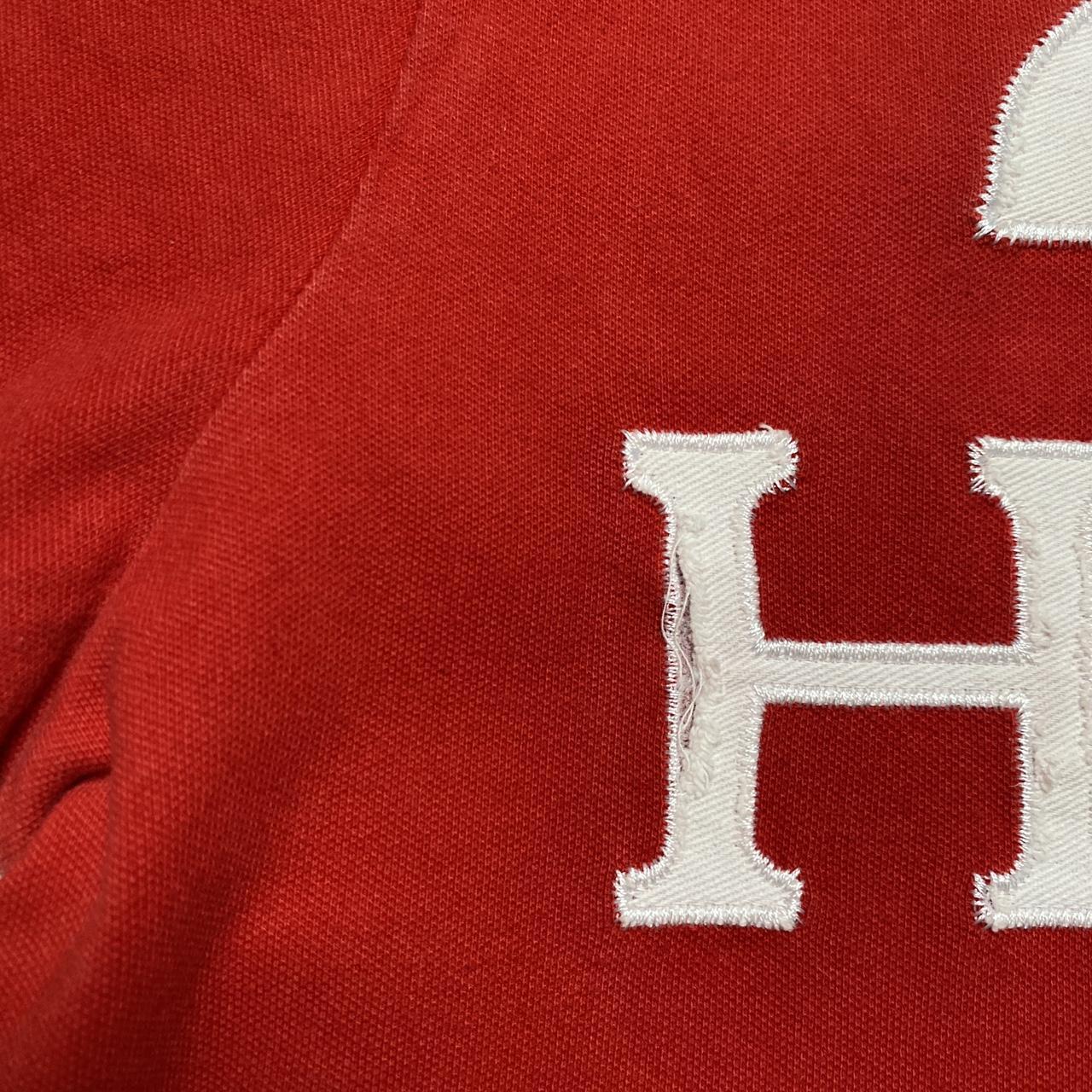 Hackett London Army Polo Team Vintage Polo Shirt Red and White (L)