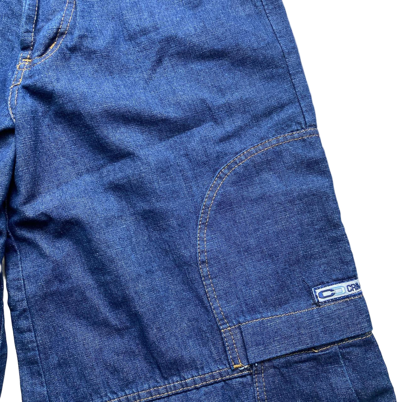 Criminal Damage Vintage Baggy Jort Jean Shorts Navy (28W)