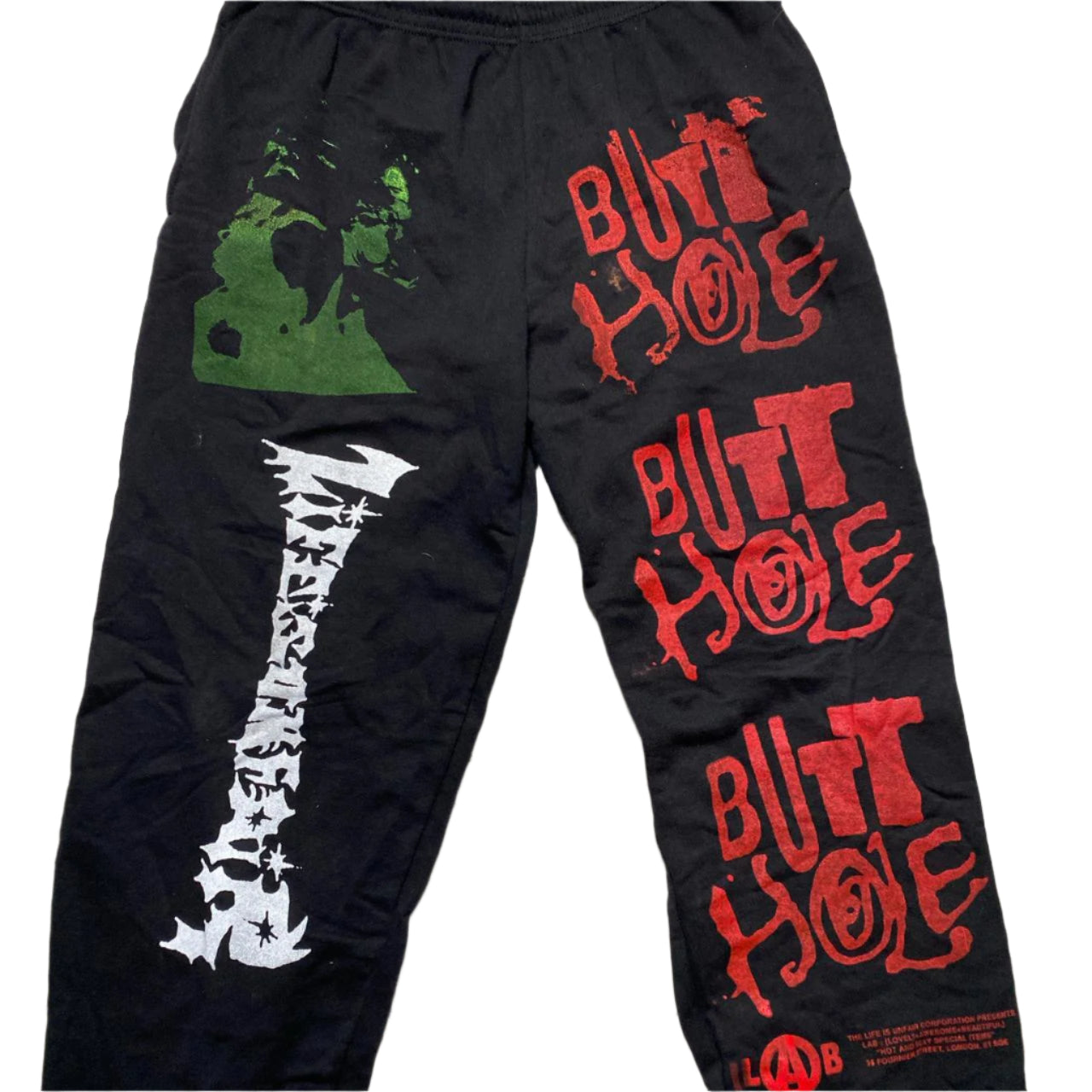 Life Isnt Fair Grunge Black Baggy Bottoms (L)