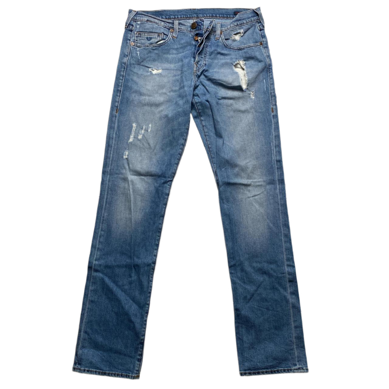 True Religion Light Blue Distressed Jeans (32W)