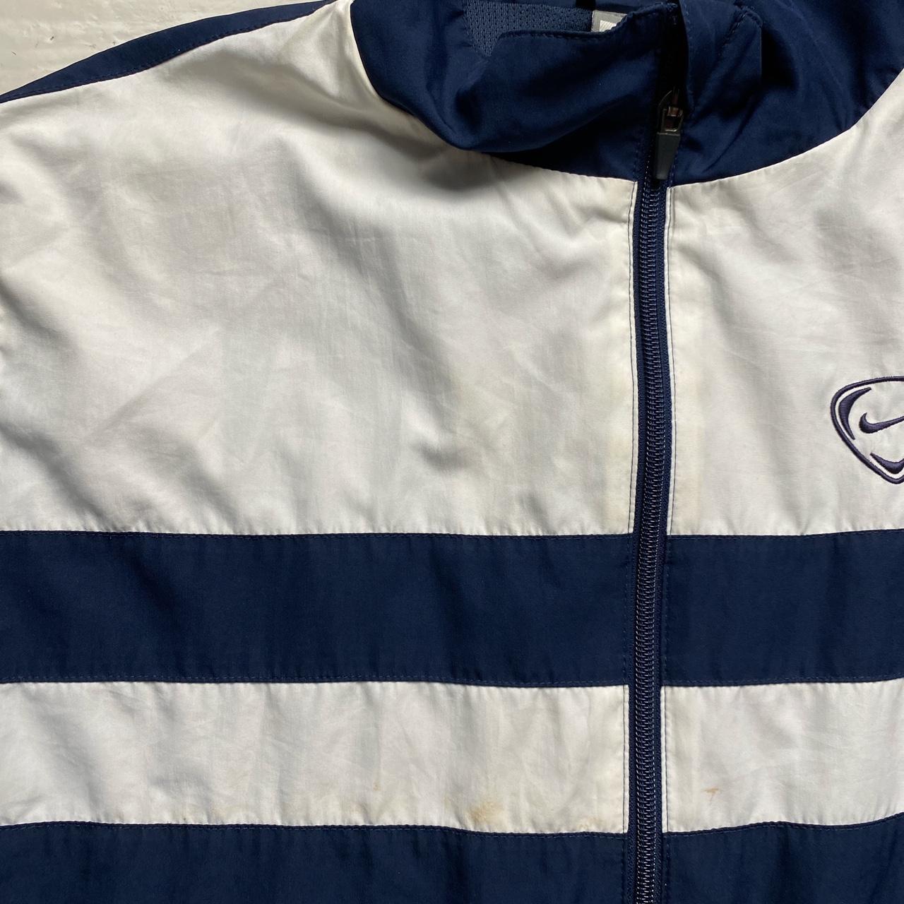 Nike Vintage Football Navy and White Shell Tracksuit Jacket (L)