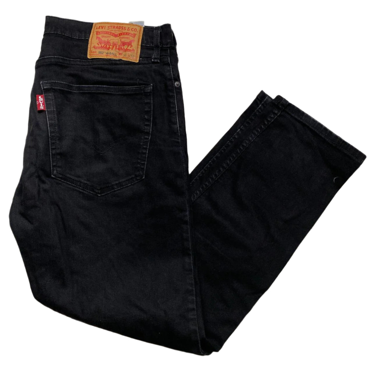 Levis 502 Hi Ball Black Jeans (36W)