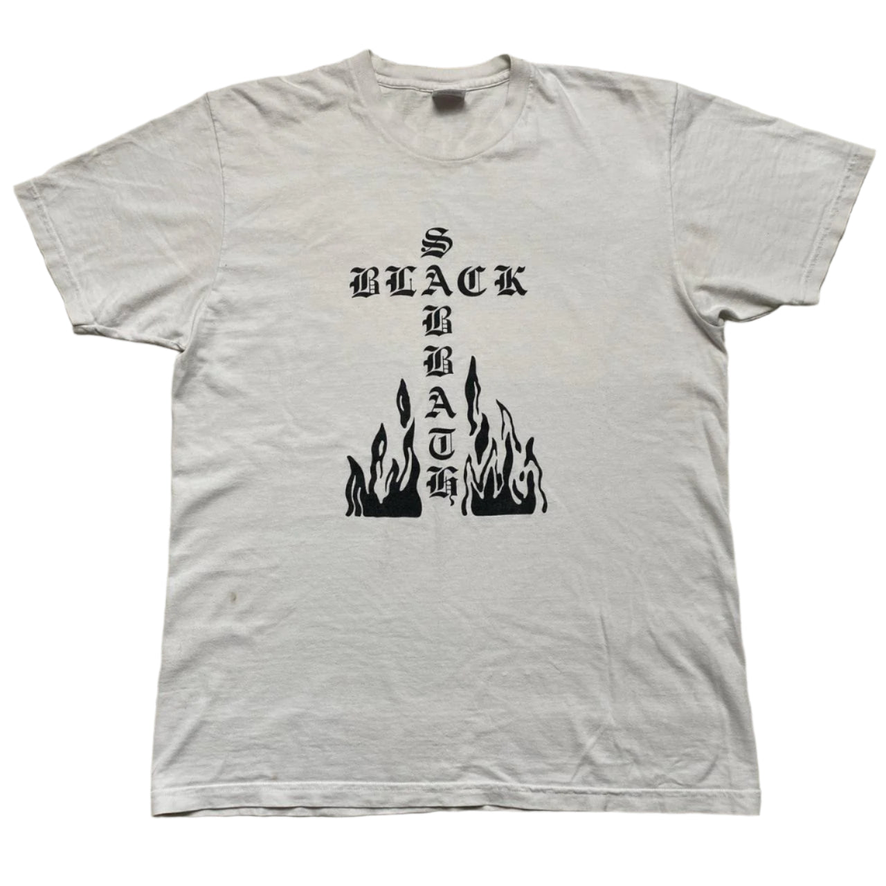 Supreme Black Sabbath White and Black Cross T Shirt (L)