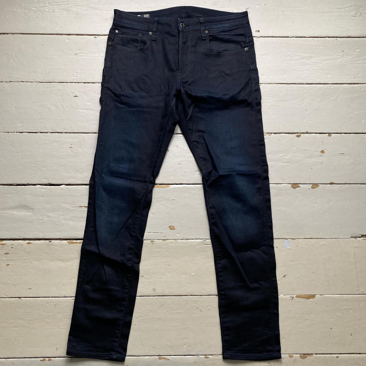G Star Navy 3301 Slim Jeans