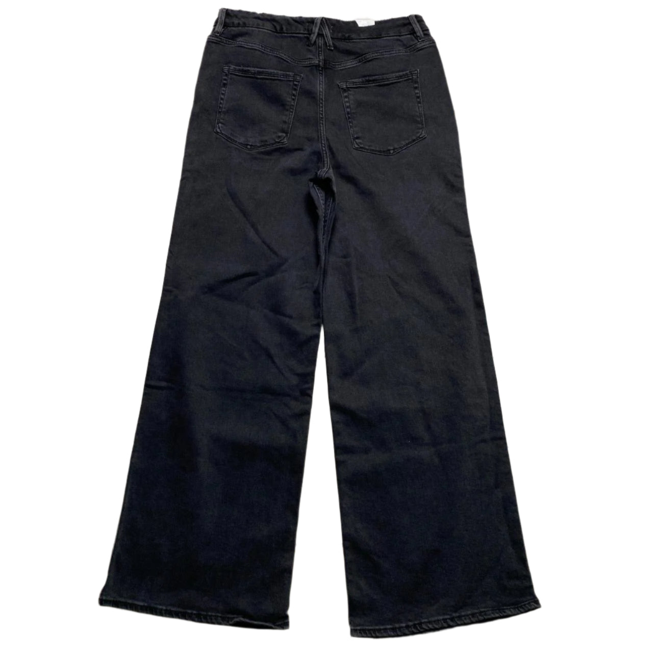 Good American Baggy Flared Black Jeans (12)