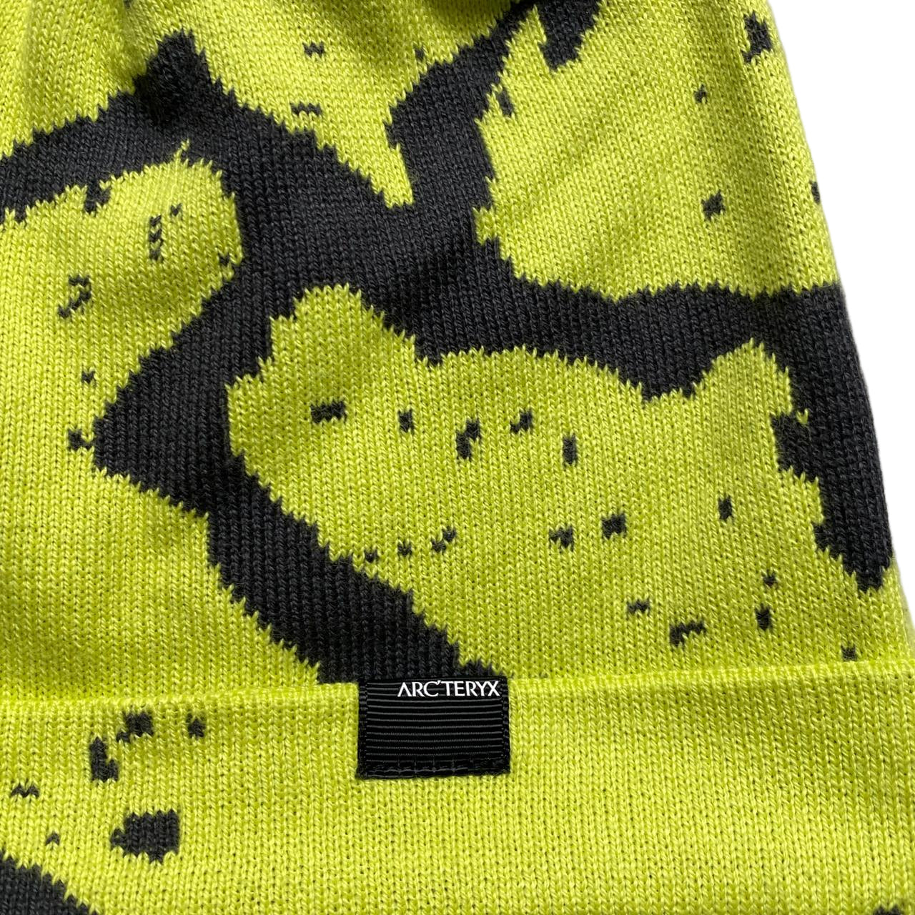 ArcTeryx Neon Yellow and Grey Beanie Hat