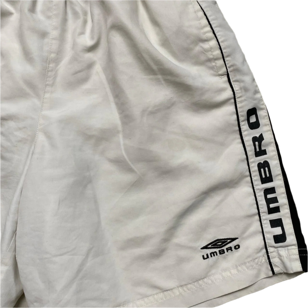 Umbro Vintage y2k White and Black Shell Trackpant Shorts (L)