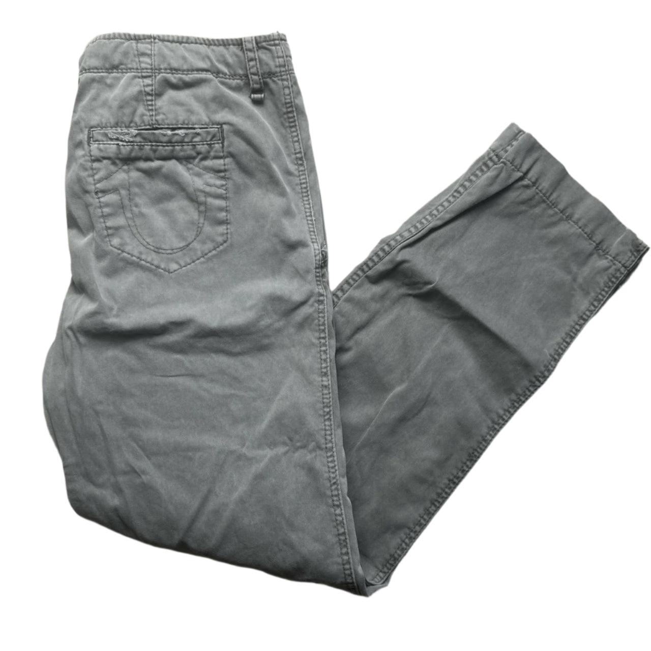 True Religion Grey Cargo Trousers (36W)