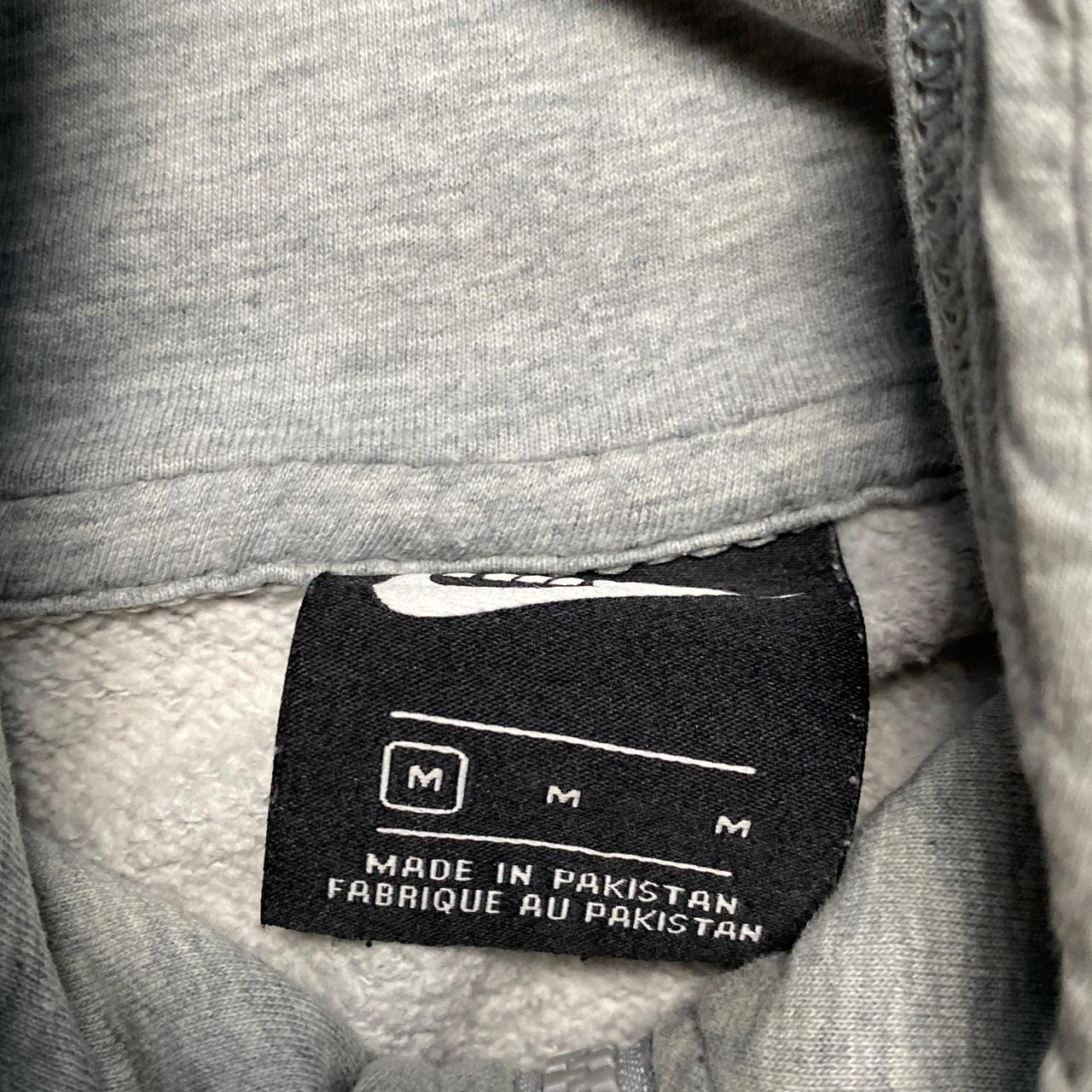 Nike Grey and White Swoosh Zip Up Hoodie (M)