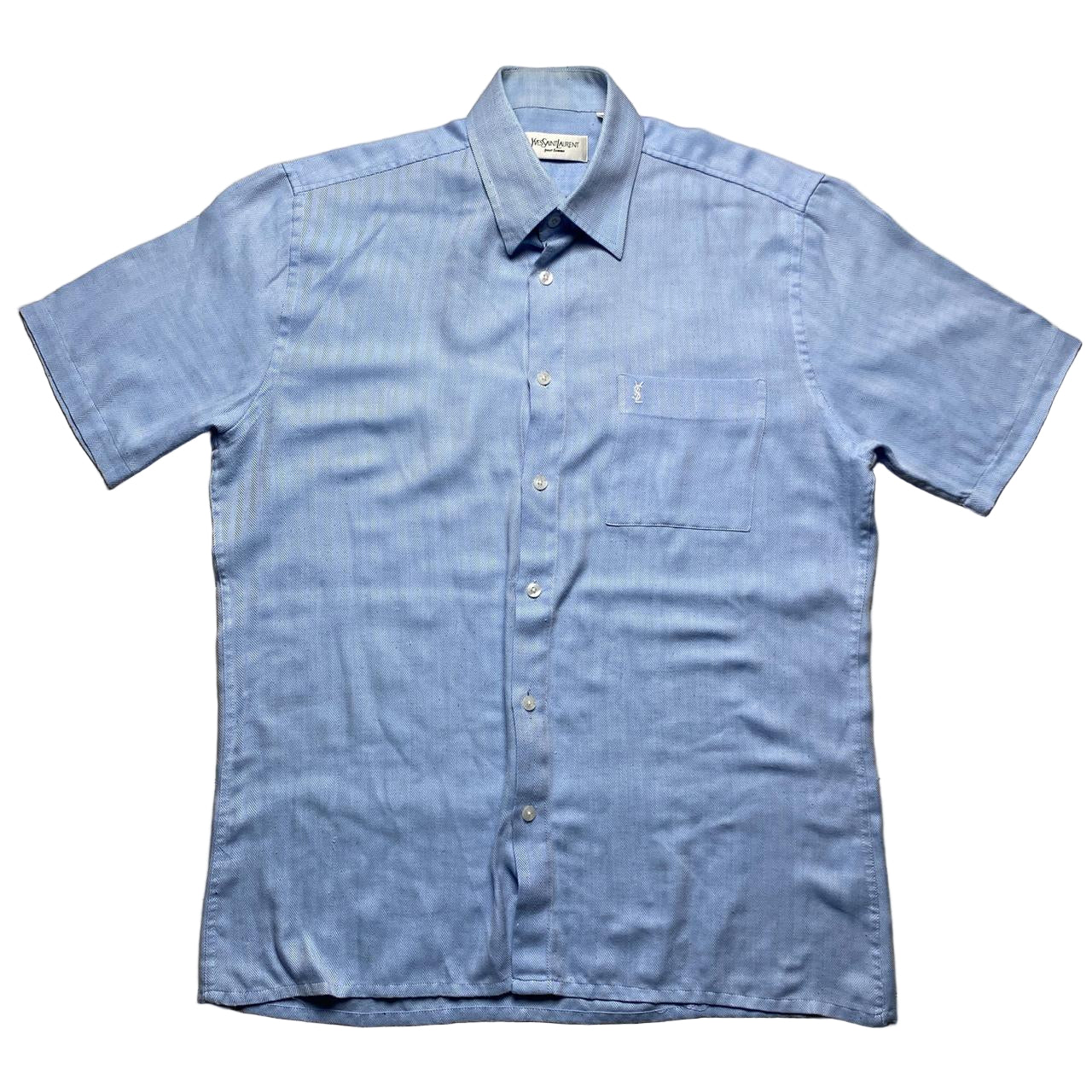 Yves Saint Laurent Light Blue Short Sleeve Shirt (M)