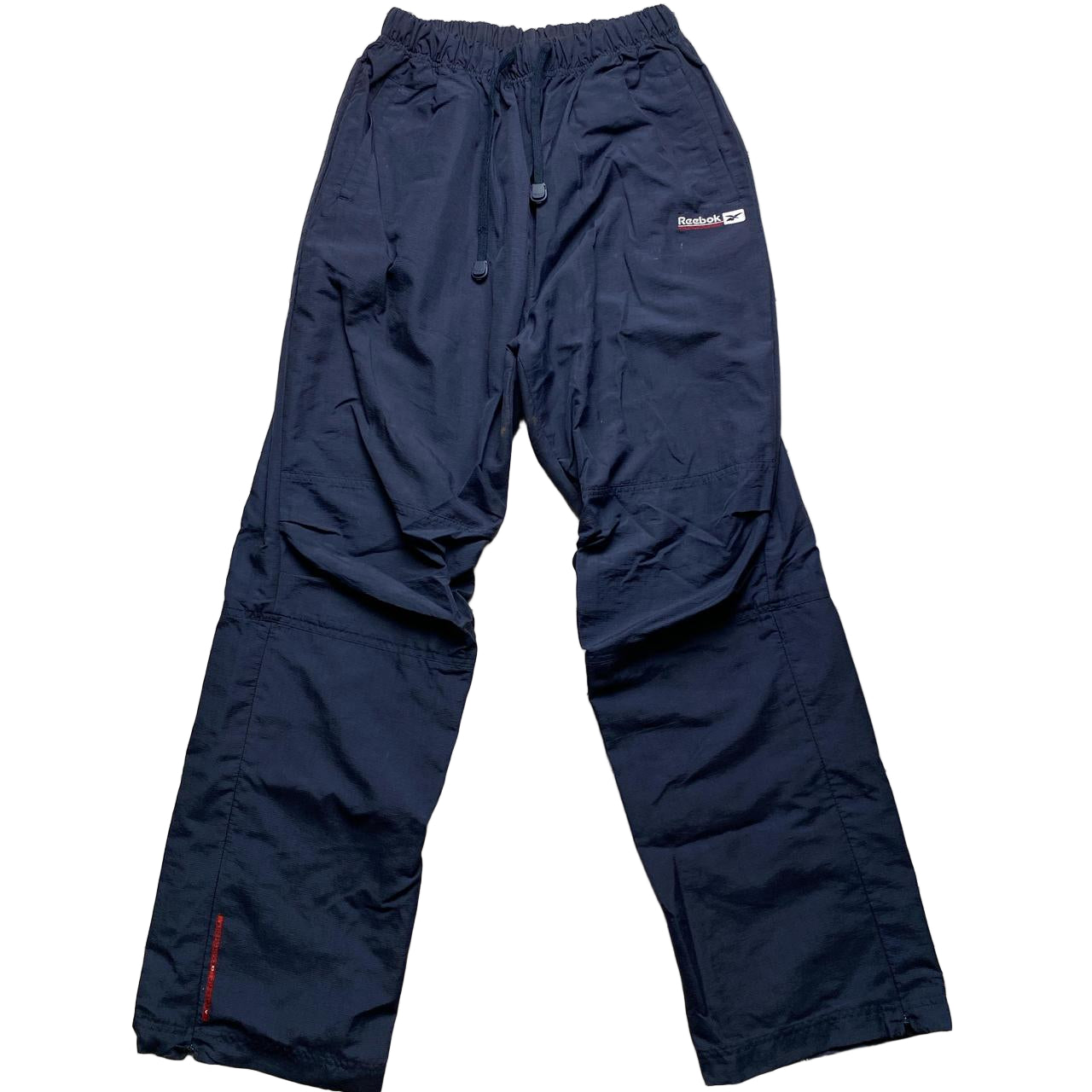 Reebok Navy Baggy Shell Trackpant Bottoms (UK 12)