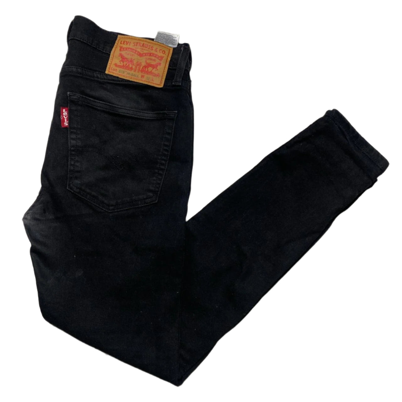 Levis 519 Hi Ball Black Slim Jeans (32W)